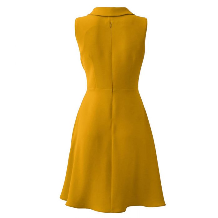 پیراهن زنانه درس ایگو کد 1010018 رنگ خردلی | فروشگاه اینترنتی تی پکس