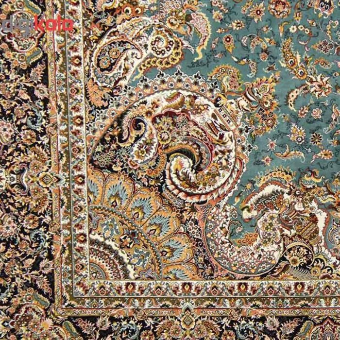 فرش ماشینی زمرد مشهد طرح 36000 زمینه آبی  | فروشگاه اینترنتی تی پکس